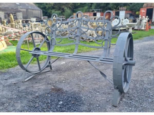 Cart Wheel Bench Grey KAS1361 - Main image