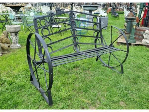 Cart Wheel Bench Black KAS1355 - Main image