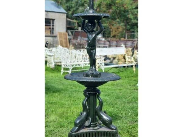 Two Tier Cherub Fountain Cast Iron CH R 091 - Main image