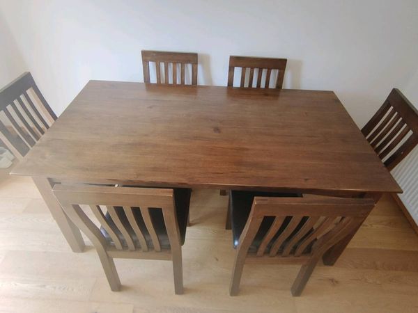 Wooden Kitchen Table with 6 Chairs - Main image