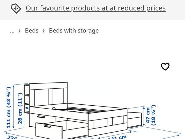 Double bed with storage - Main image