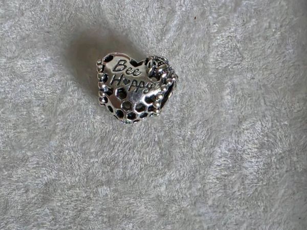 Pandora  heart charm with bee design - Main image