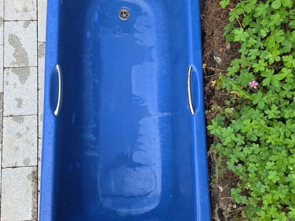 Bathroom Suite - Blue - Cast Iron Bath - Main image