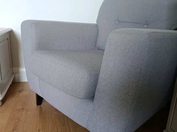 Light Grey Fabric Armchair - Main image