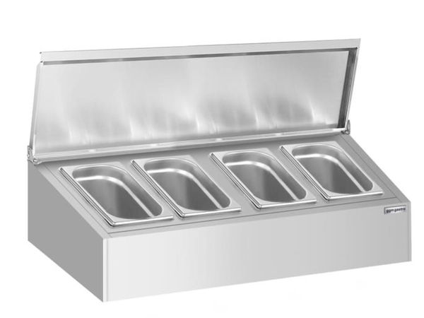 New, unused stainless steel spice top shelf - Main image