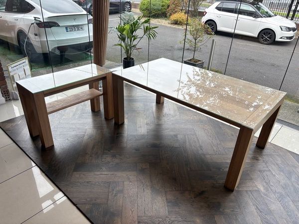 Soild Oak Table & Side Table - Main image