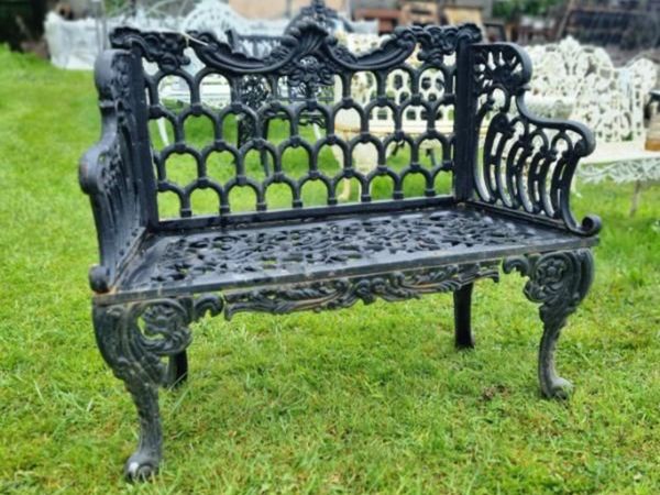 Bench Small Horse Shoe Cast Iron Black CH R 725 B - Main image