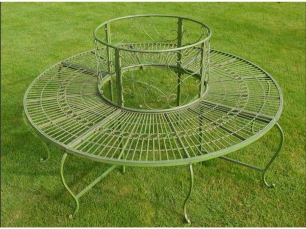 Tree bench – Green – D2399 - Main image