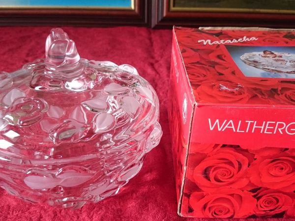 New In Box Waltherglas Germany Natascha Rose Bowl - Main image