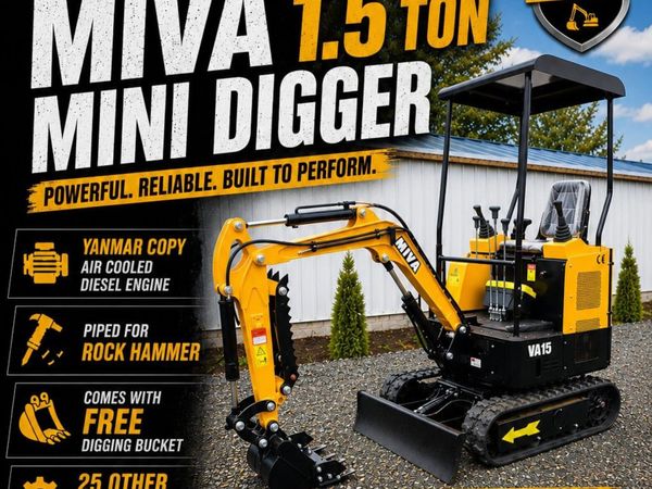MIVA 1.5D 1.5 TON MINI DIGGER - Main image