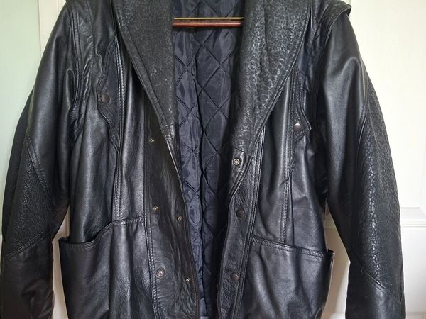 Vintage  black leather jacket - Main image