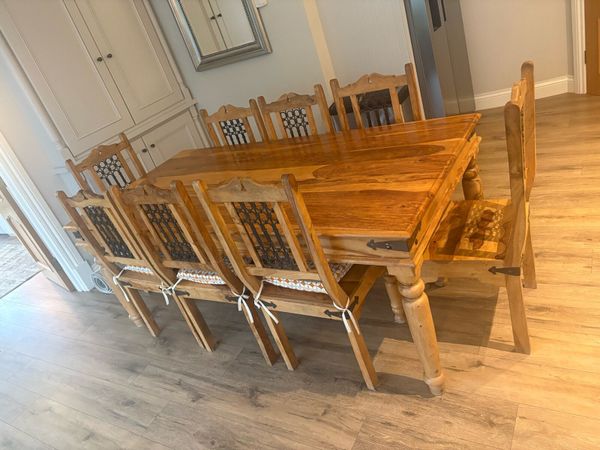 Solid wood Dining Table & 8 Chairs - Main image