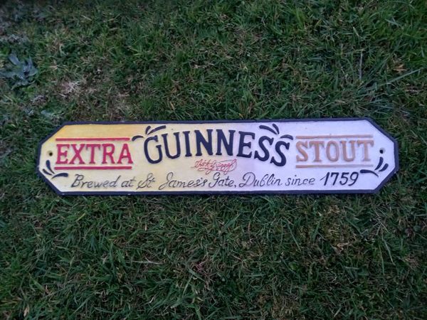 Guinness Stout Large Cast Iron Sign - Main image