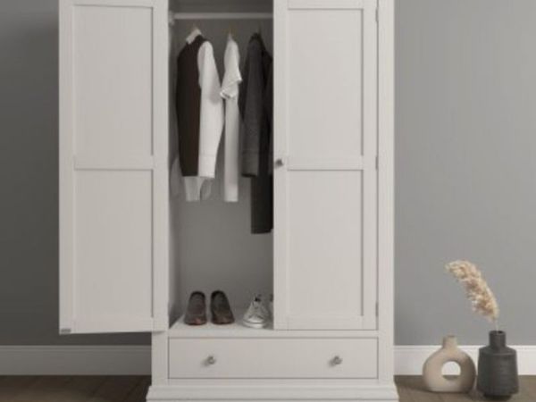Bordeaux 2 Door Wardrobe Ivory - Main image