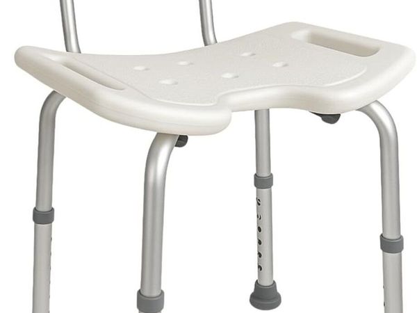 Height-Adjustable Bath Chair with Backrest - Main image
