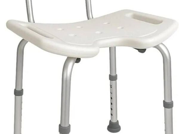 Bath Seat Chair Adjustable Height with Backrest - Main image