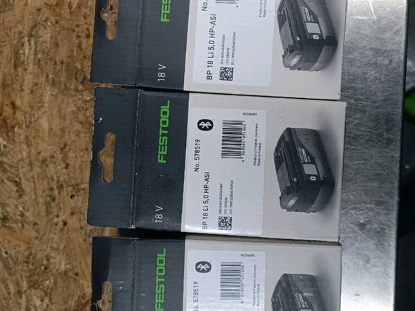 Festool 5ah batteries. Brand new - Main image