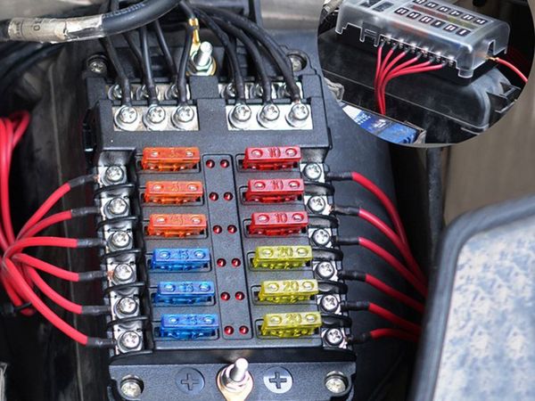 12 Blade Fuse Holder Block for Boat - Main image