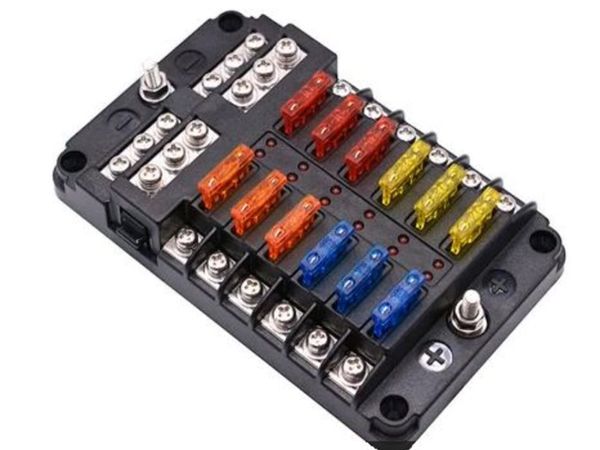 12 Blade Fuse Holder Block for Camper wiring - Main image
