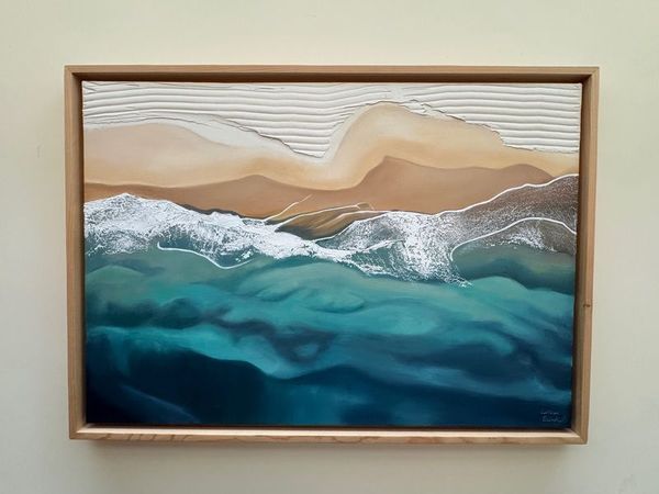 Large Framed Artwork by Lillian Ecock - Main image