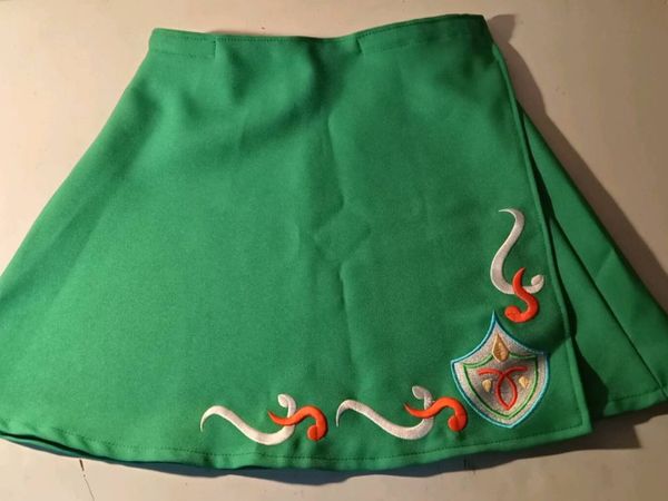 Childrens Irish Dance Green Skirt - Main image