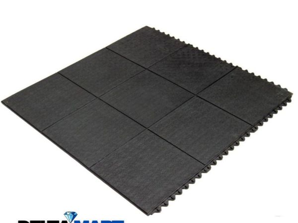 3ft x 3ft x 16mm Heavy Duty Plain Rubber Mat - Main image