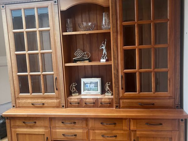 Large Cherrywood Dresser,Yew Sideboard,Glass Table - Main image
