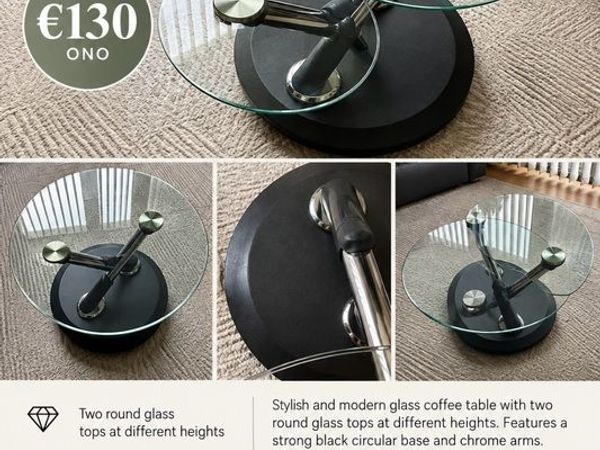 Stylish Modern Glass Coffee Table - Main image