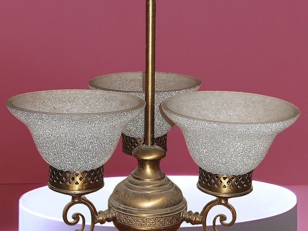 Pristine Vintage Brass Trilogy Table Lamp - Main image