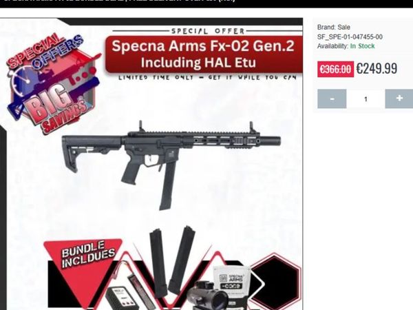 Specna Arms FX-02 Gen.2 Bundle Deal - As New - Main image