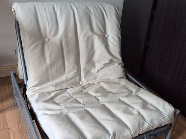 Single Futon Metal Sofa Bed with Mattress - Main image