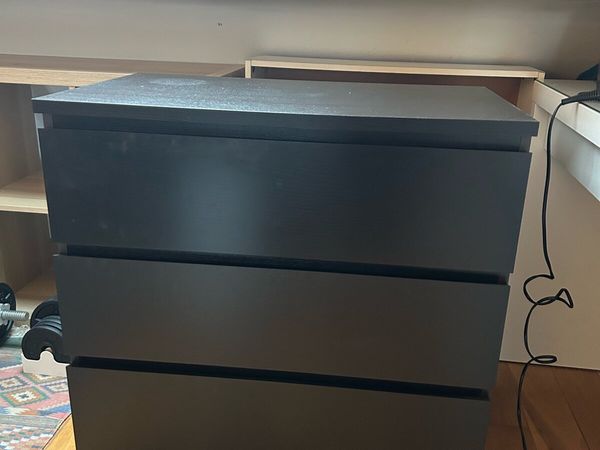 IKEA Malm chest of 3 drawers - Black - Main image