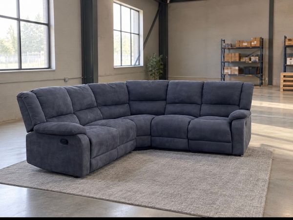 Charcoal grey recliner sofa - Main image