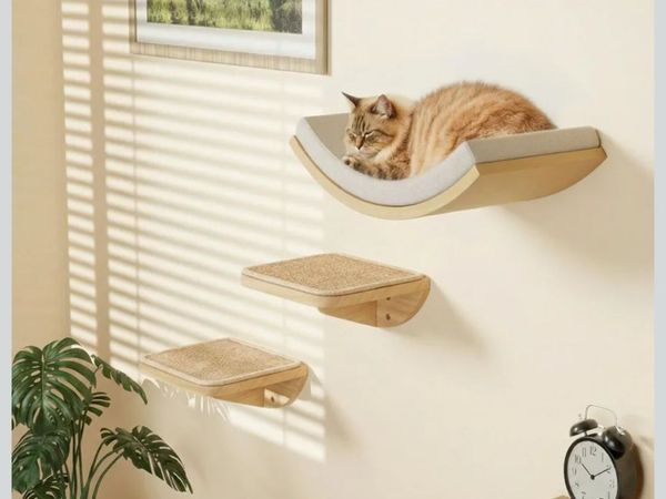 Cat wall mounted bed and steps - Main image