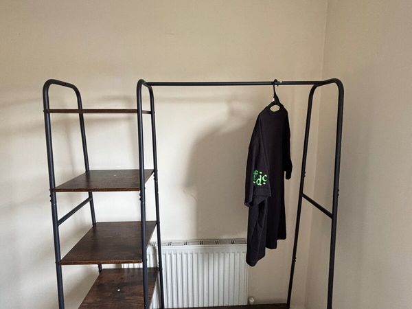 Clothes rail and shelving unit. Collection only. - Main image