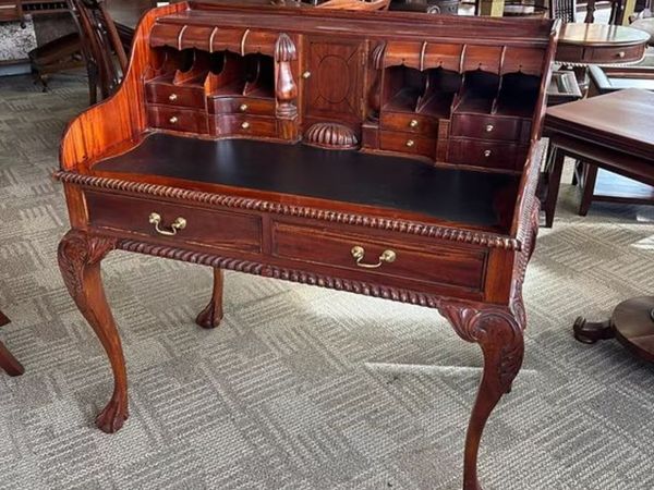 Early 20th century mahogany writing desk in the Ch - Main image