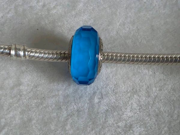Pandora aqua fascinating faceted murano glass - Main image