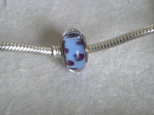Pandora blue python murano glass charm - Main image