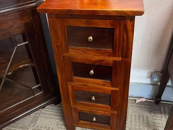 Solid tall four-drawer chest tall boy - Main image
