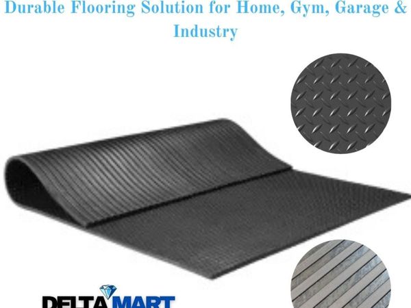 6ft x 4ft x 12mm Heavy Duty Checker Rubber Mat - Main image