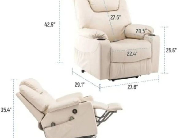 Massage Recliner Chair with Heat Electric Vibratio - Main image