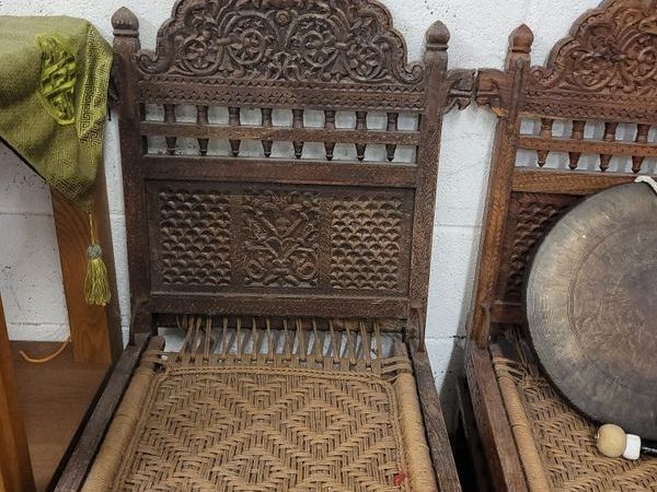 3 Antique Meditation Chairs ,1 Double and 2 Single for sale - Main image