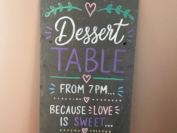 Hand-Painted Dessert Table Slate - Main image