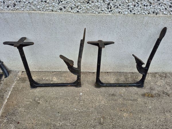 Cast iron childs school desk ends - Main image