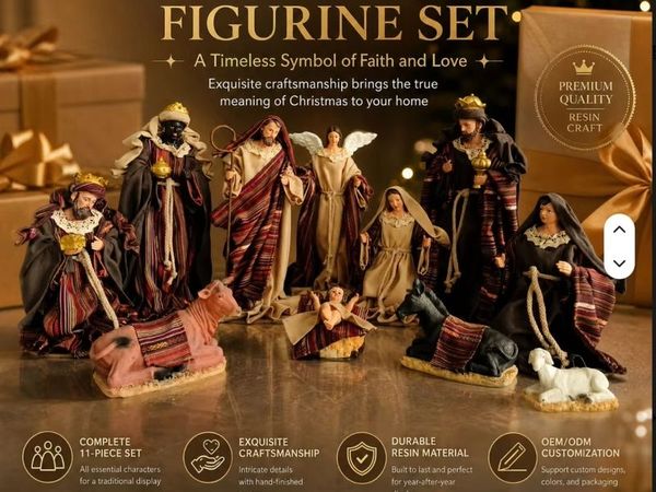 Large Beautiful Nativity Set. - Main image