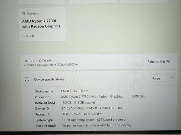 Asus Vivobook M1502Y - Main image