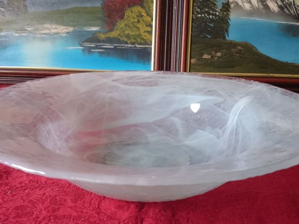 15.25" Wide Murano Style Centerpiece Glass Bowl - Main image