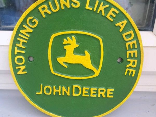 John deer cast iron sign - Main image