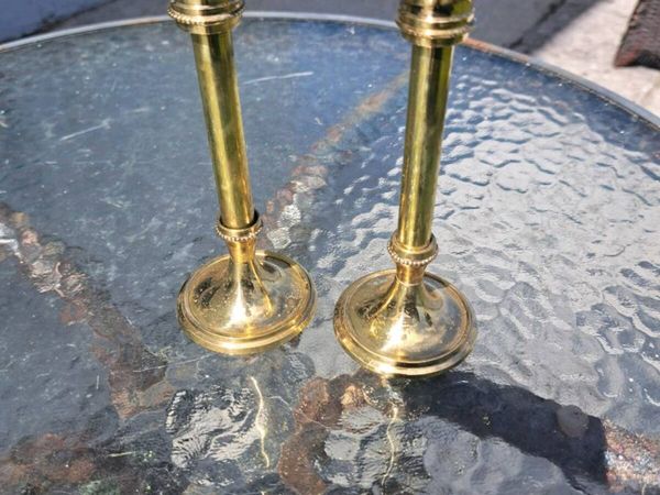Small brass candle stick holders - Main image