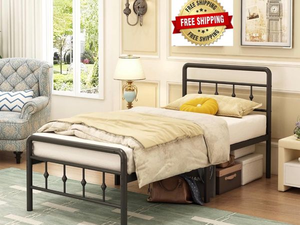 Single Bed Frame with Victorian Headboard, 90 x 19 - Main image